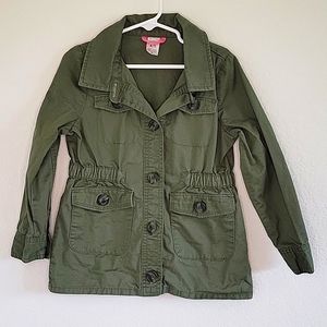 Carter's Cotton Military Style Army Green Jacket - Size 4/5